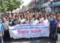 Business community organizes protest rally against eviction of shops