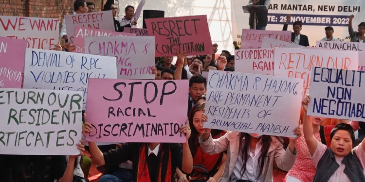 ARUNACHAL’s CHAKMAS AND HAJONGS PROTEST IN DELHI AGAINST RPC CANCELLATION TO PREVENT THEM JOING AGNIVEER SCHEME, SUBMIT MEMORANDUM TO HOME MINISTER AMIT SHAH