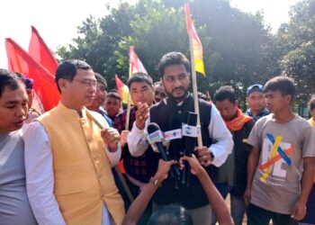 TIPRA Motha campaigning in door to door for Assembly election