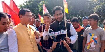 TIPRA Motha campaigning in door to door for Assembly election