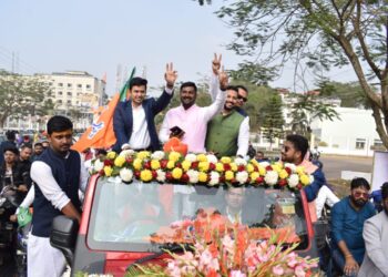 National President of BJYM Tejasvi Surya arrived Tripura