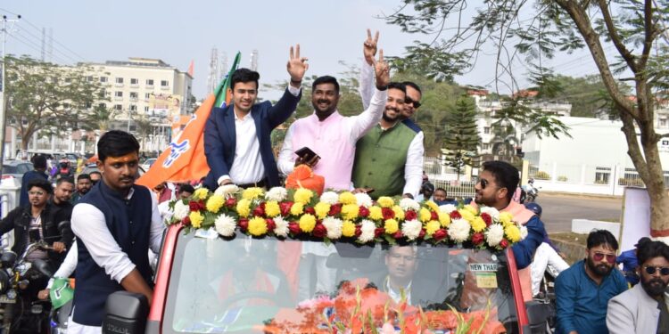 National President of BJYM Tejasvi Surya arrived Tripura