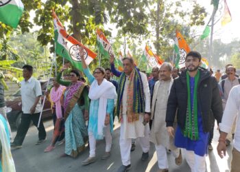Trinamool Congress held procession and public meeting at Ambassa