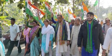 Trinamool Congress held procession and public meeting at Ambassa