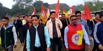 Tipra Motha Organized Door To Door Elect­oral Campaign At Ten­tui Village.​ ​ ​