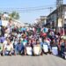 10323, sacked teachers blocking road in protest