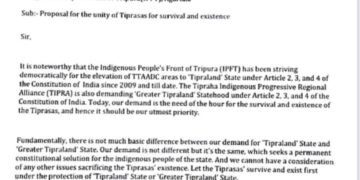 Allusion to Tipra Matha and IPFT alliance