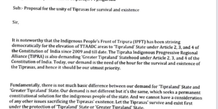 Allusion to Tipra Matha and IPFT alliance