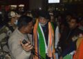 Mithun Chakraborty arrived MBB Airport to participate in Jana Biswas Yatra