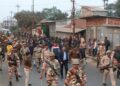 Hundreds of security personnel patrolling in Town Bordwali constituency