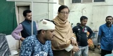 5 CPM workers injured, vandalized booth office