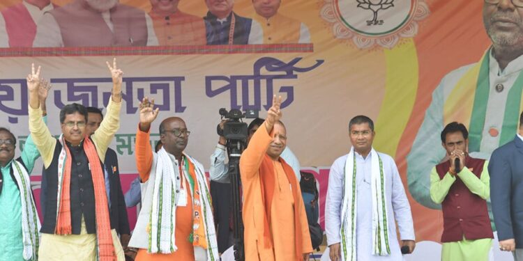 Development in Tripura has gained momentum under BJP rule, so Congress has started conspiracy with CPM: Yogi Adityanath