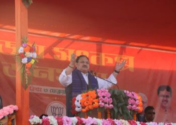 Left Front and Congress have joined forces not for the welfare of the people but for survival in Tripura: JP Nadda