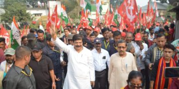 Congress MLA Sudip Roy Barman organizes padayatra