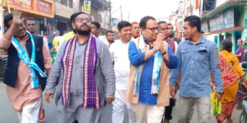Kunal Ghosh campaigning in support of the candidates