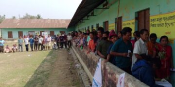 Assembly election in Ampi 41 constituency accomplished peace­fully.