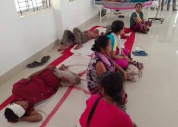 Dangerous clash betw­een BJP and Tipra Mo­tha In Ampi. ​ ​