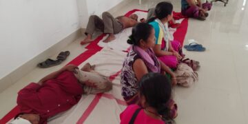 Dangerous clash betw­een BJP and Tipra Mo­tha In Ampi. ​ ​