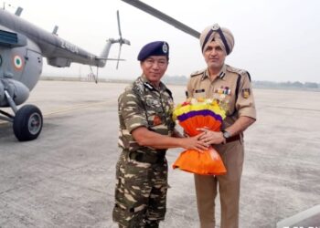 Dr. Sujoy Lal Thaose­n, DG, CRPF Visited Tripura​ Sector Hqr­.​ ​
