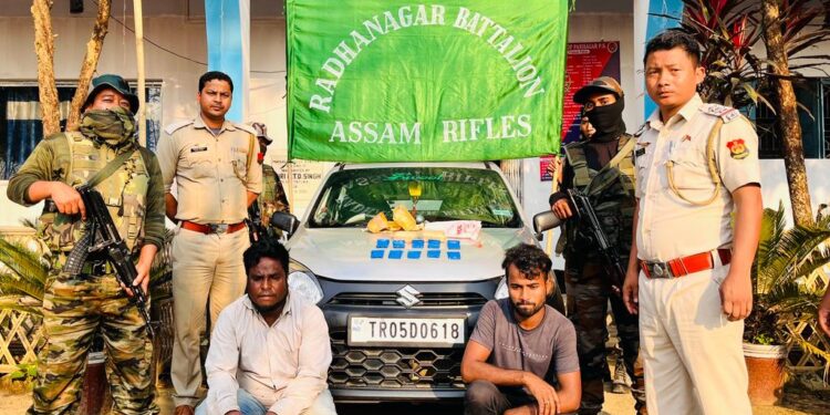 Assam Rifles raid in Panisagar, two arrested with 18 lakh rupees of Yaba