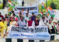 Congress protest disqualification of Rahul Gandhi from Parliament