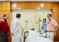Minister sushanta chowdhury admitted in hospital