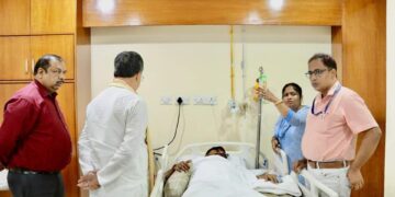 Minister sushanta chowdhury admitted in hospital