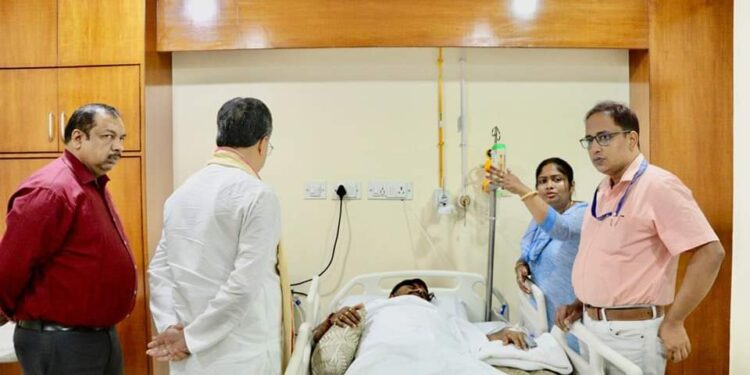 Minister sushanta chowdhury admitted in hospital