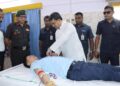 CM INAUGURATED MEGA BLOOD DONATION CAMP ORGANISED BY ASSAM RIFLES AT AGARTALA