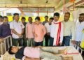 Blood donation camp organized by TCS officers in Gandachara