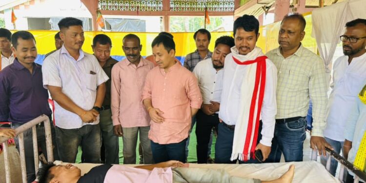Blood donation camp organized by TCS officers in Gandachara