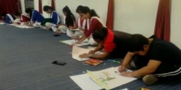 71 Bn CRPF organized Painting and Essay competition.