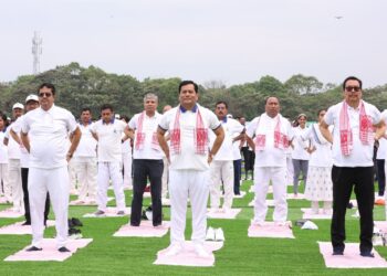 Thousands participate in the Yoga Mahotsav in Dibrugarh; practices Common Yoga Protocol (CYP)