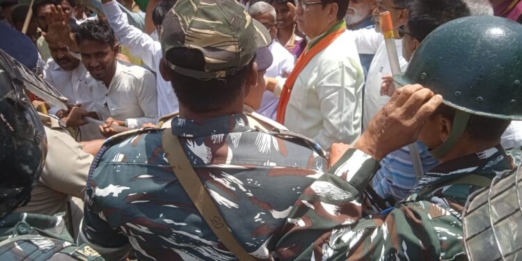 Congress protests in Agartala against disqualification of Rahul Gandhi