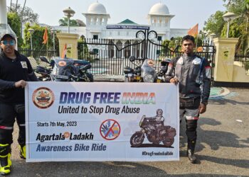 Awareness Bike Rally from Agartala to Ladakh.