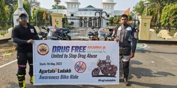 Awareness Bike Rally from Agartala to Ladakh.