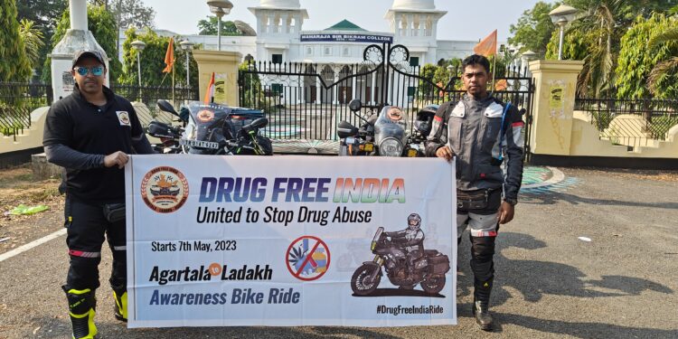Awareness Bike Rally from Agartala to Ladakh.