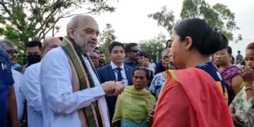 Union Home Minister Amit Shah visits Relief Camp in Manipur
