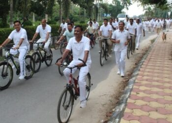 71 BN CRPF ORGANIZED CYCLE RALLY. 