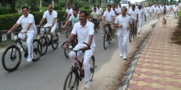 71 BN CRPF ORGANIZED CYCLE RALLY. 
