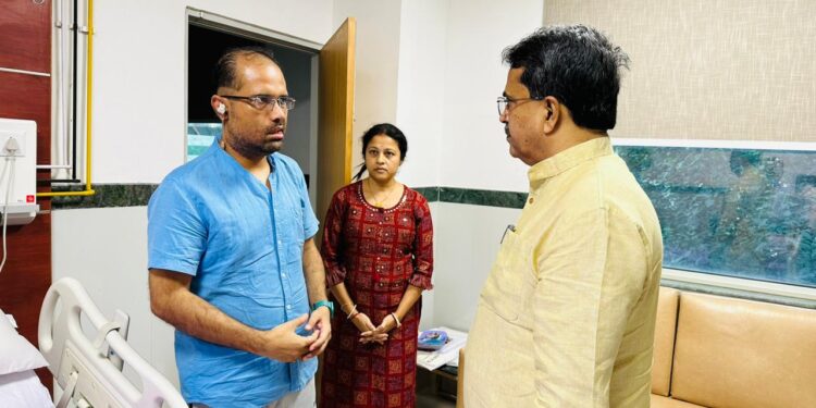 CM Dr Saha meets MLA Manoj Kanti Deb, enquired health issues