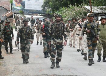 SECURITY FORCES CONTINUE COMBING OPERATIONS FOR THE SECOND CONSECUTIVE DAY IN MANIPUR.