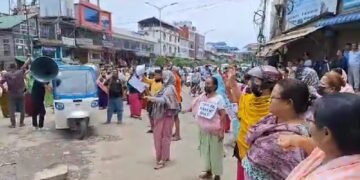 Local stage protest over PM Modi’ Mann Ki baat in Manipur