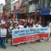 CPIM holds protest rally in Agartala demanding improved basic services.