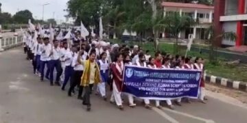 TSF rally demands implementation of Roman script for Kakborak in Tripura.