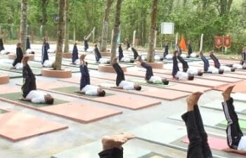 ON IDY-2023 124 BN CRPF CONDUCTED MEGA YOGA CLASS.       