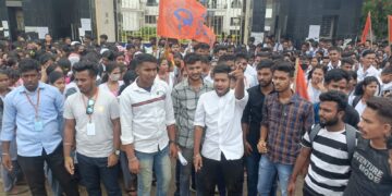 Akhil Bharatiya Vidyarthi Parishad stages protest