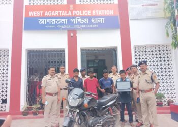 West Agartala police arrested four people in connection with the theft