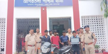 West Agartala police arrested four people in connection with the theft