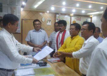 Protest rally in Khumulwng demanding timely salaries for TTAADC employees